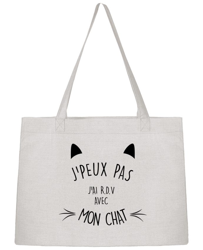 Sac Shopping J'peux pas j'ai R.D.V avec mon chat par LPMDL