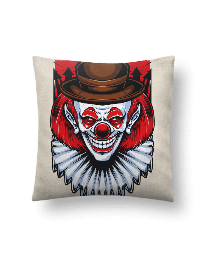 Coussin suédine Clown Red Horror par STUDIO MEDUSA 