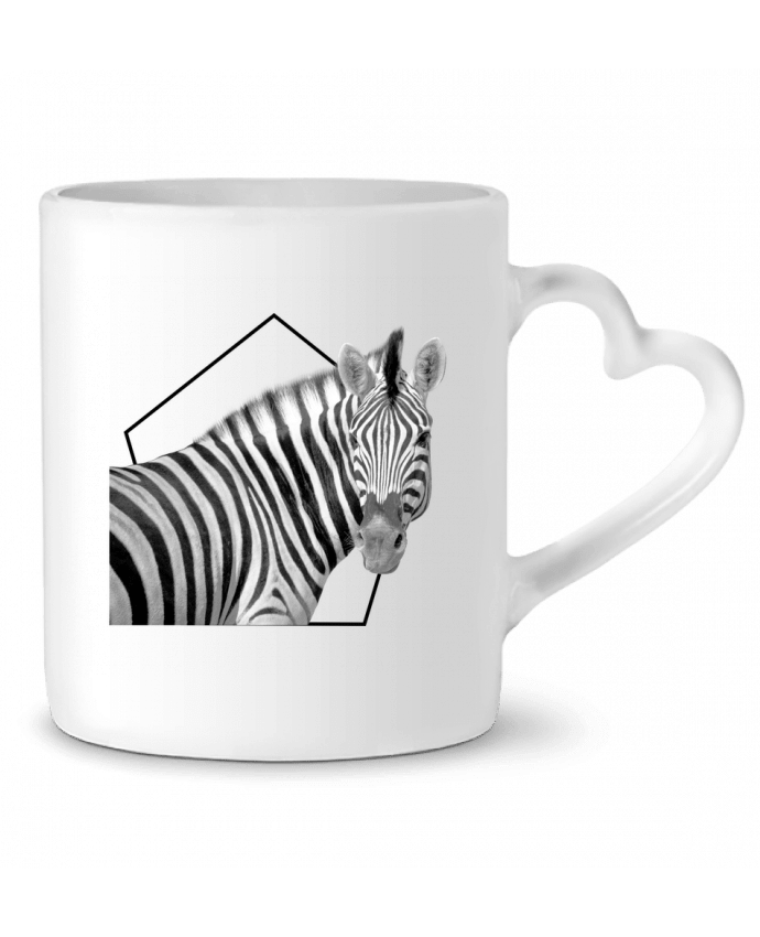 Mug coeur Zebra par ourson