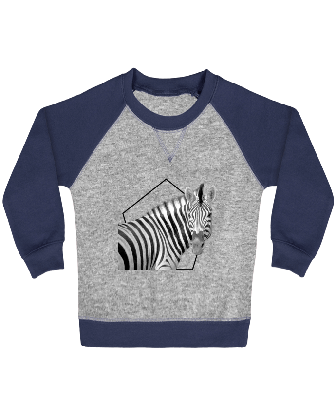 Sweat bébé manches contrastée Zebra par ourson