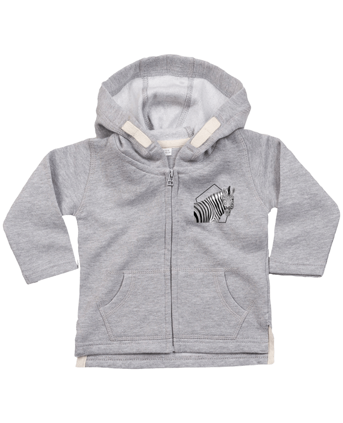 Sweat à capuche bébé zippé Zebra par ourson