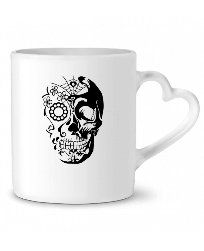 Mug coeur Tête de mort jour des morts par Lamouchenoire