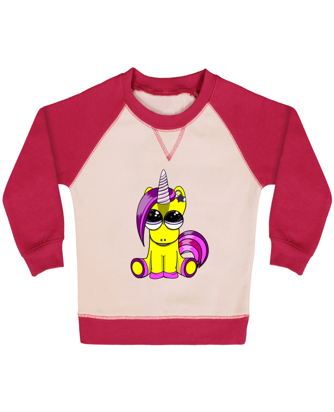 Sudadera Bebé Cuello Redondo Mangas Contraste bébé licorne por markageurbain