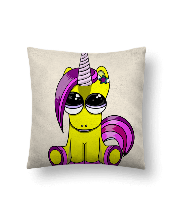 Coussin suédine bébé licorne par markageurbain