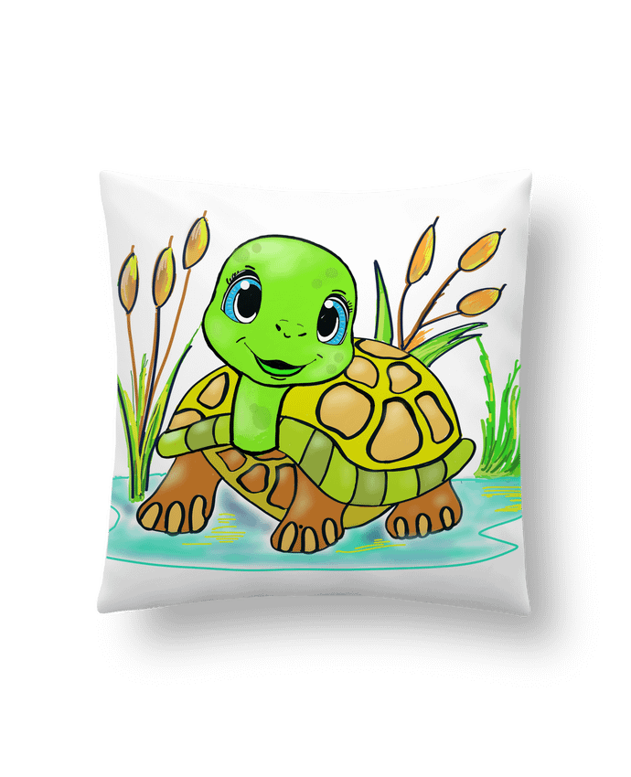 Coussin La Tortue souriante. par Jacques design