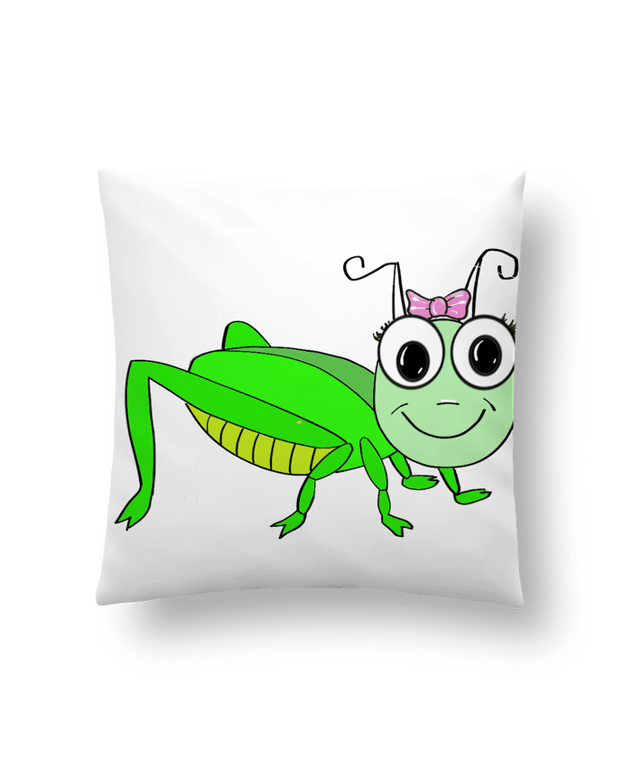 Coussin Mademoiselle Criket, sauterelle par Jacques design