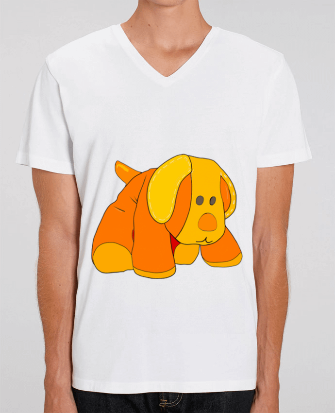 T-shirt homme Petit chien doudou en peluche par Bief Designs.