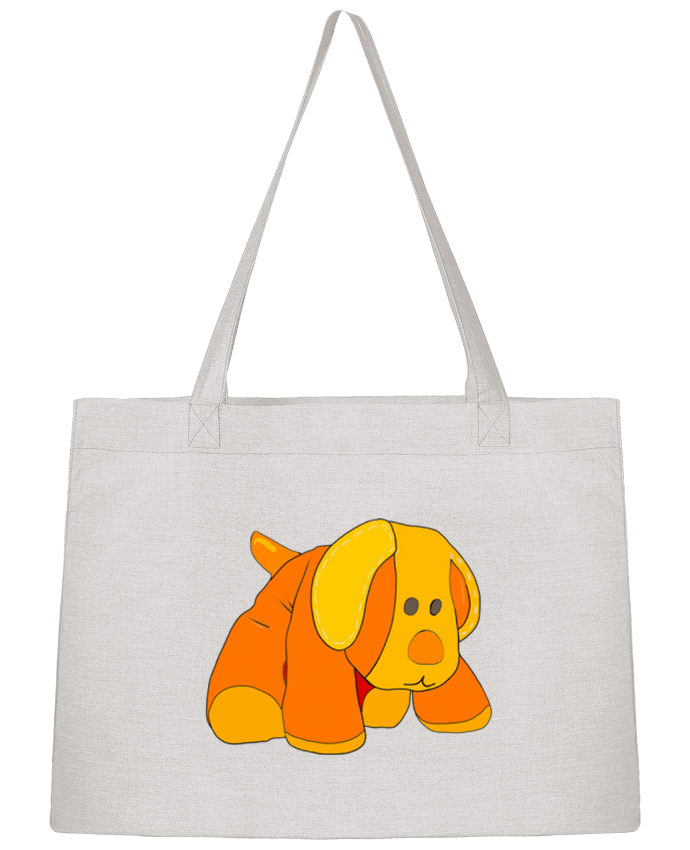 Sac Shopping Petit chien doudou en peluche par Bief Designs.