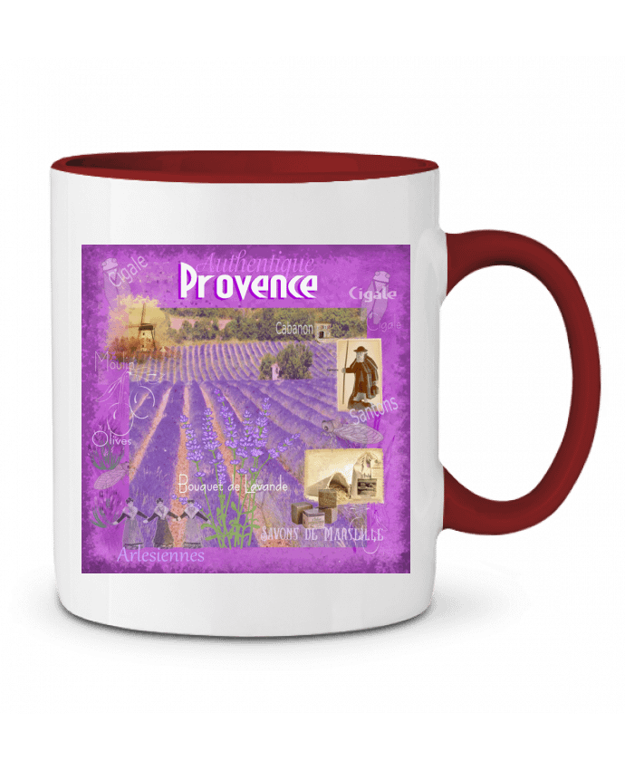 Mug bicolore Images de Provence, Lavande Bief Designs.