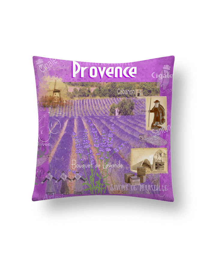 Coussin Images de Provence, Lavande par Bief Designs.
