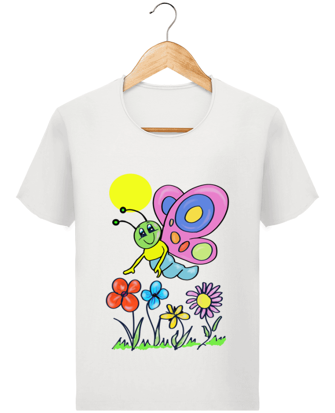  T-shirt Homme vintage Papillon et fleurs enfant. par Bief Designs.