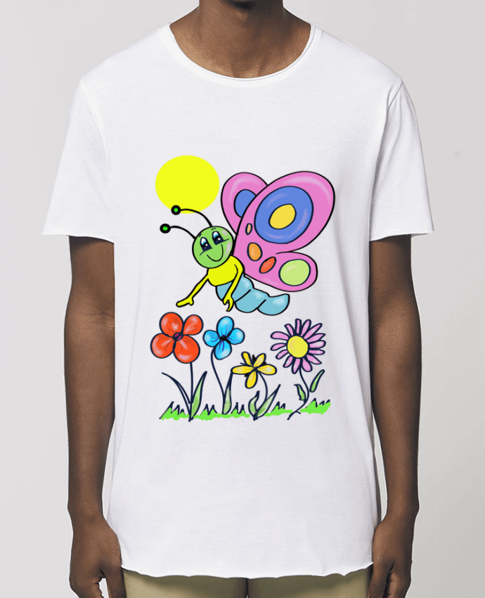 Tee-shirt Homme Papillon et fleurs enfant. Par  Bief Designs.