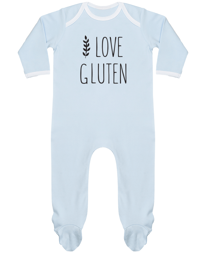 Pijama Bebé Manga Larga Contraste I love gluten by Ruuud por Ruuud