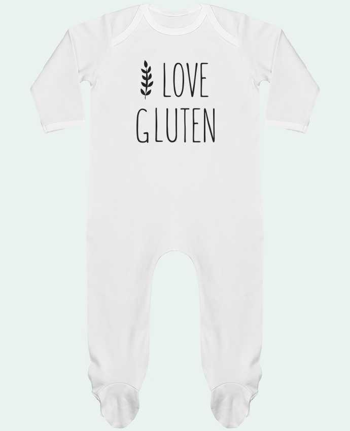 Baby Sleeper long sleeves Contrast I love gluten by Ruuud by Ruuud