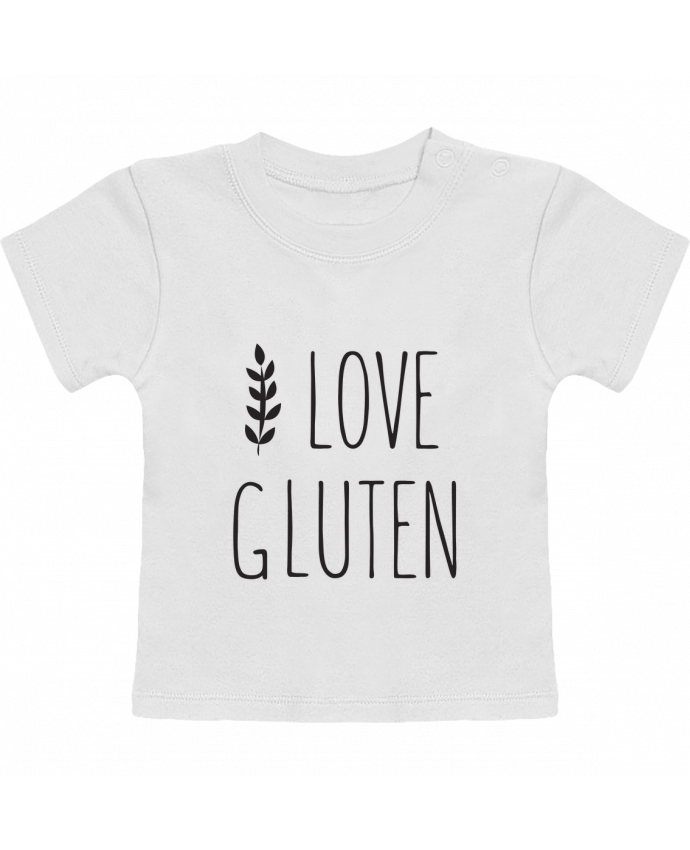 Camiseta Bebé Manga Corta I love gluten by Ruuud manches courtes du designer Ruuud