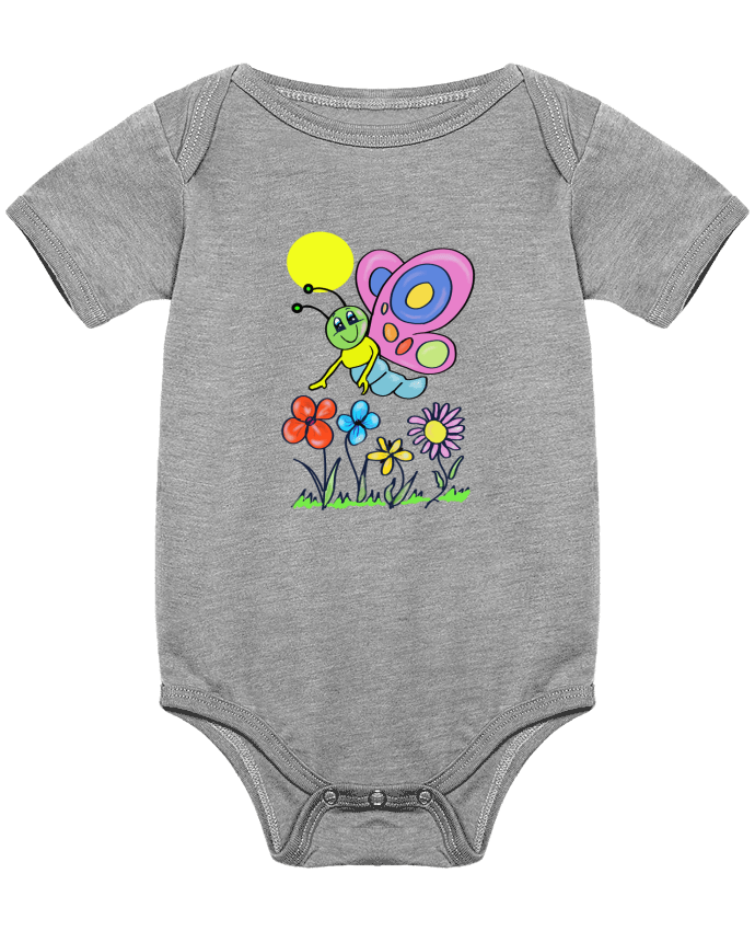 Body bébé Papillon et fleurs enfant. par Bief Designs.