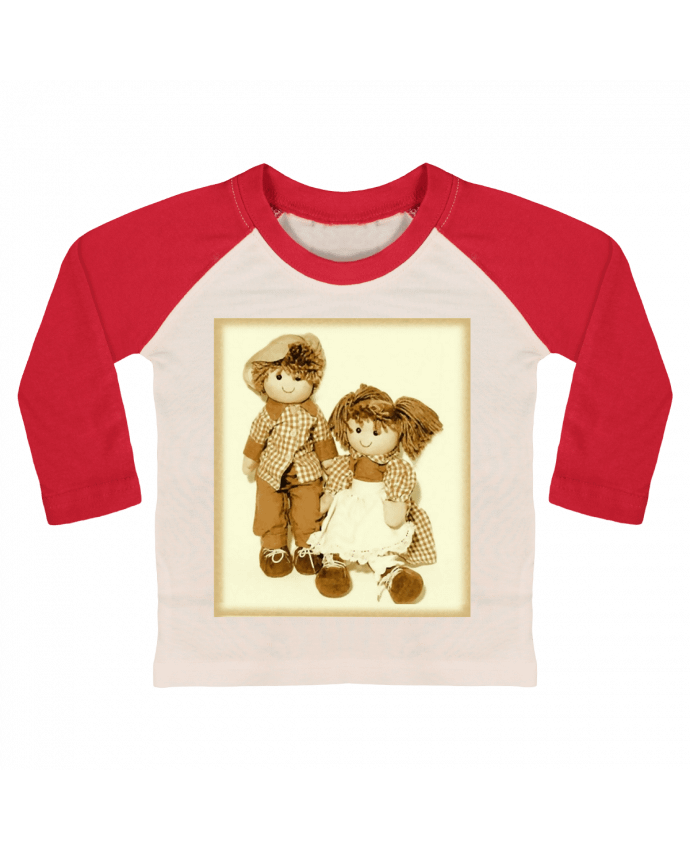 Tee-shirt Bébé Baseball ML Gavroche, fileette et garçon. par Bief Designs.