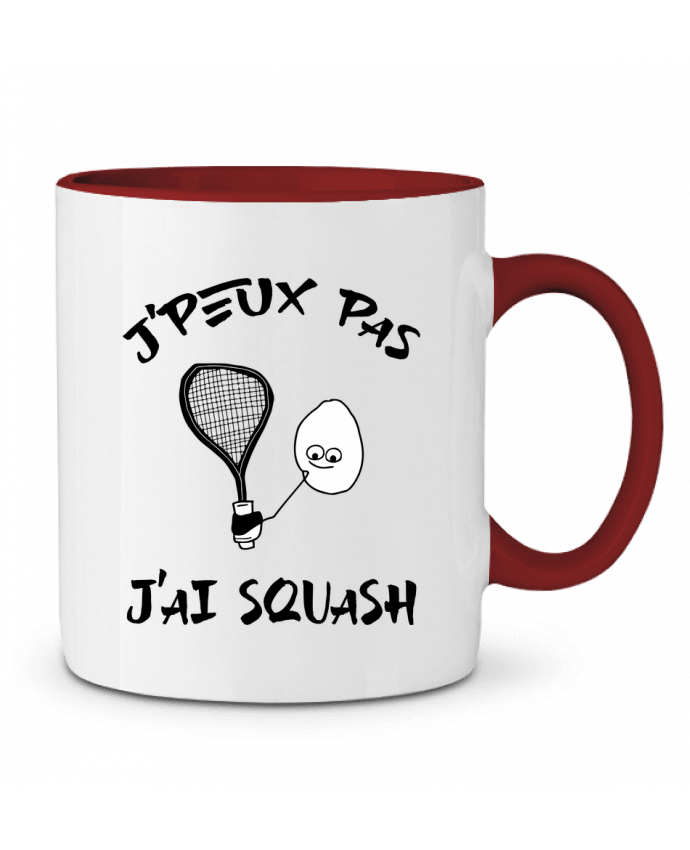 Mug bicolore J'peux pas j'ai squash Cherichouc