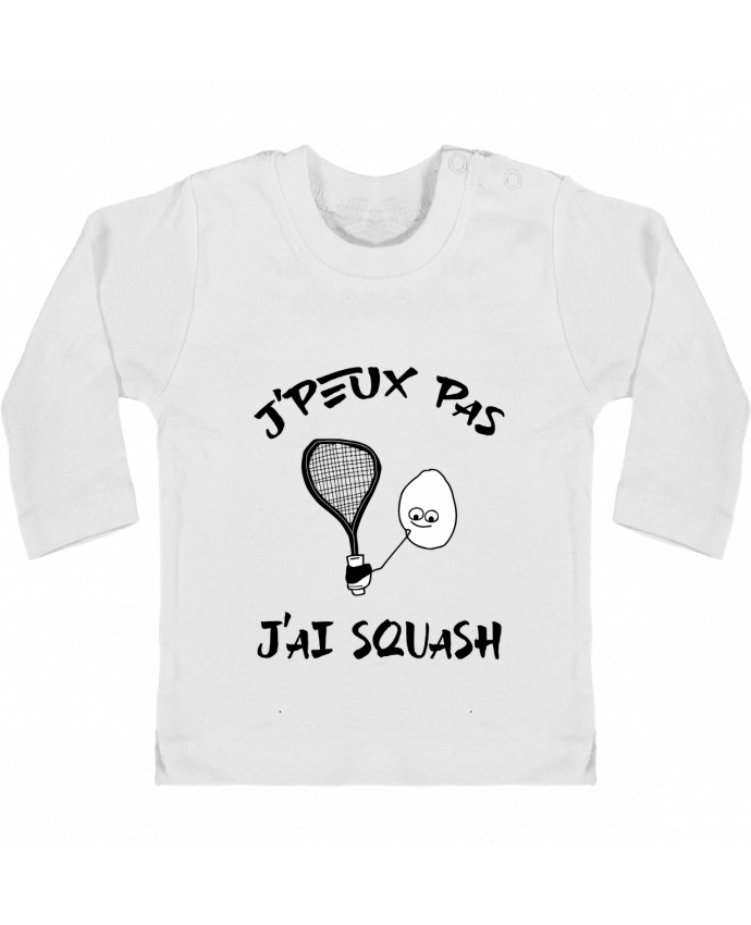 T-shirt bébé J'peux pas j'ai squash manches longues du designer Cherichouc