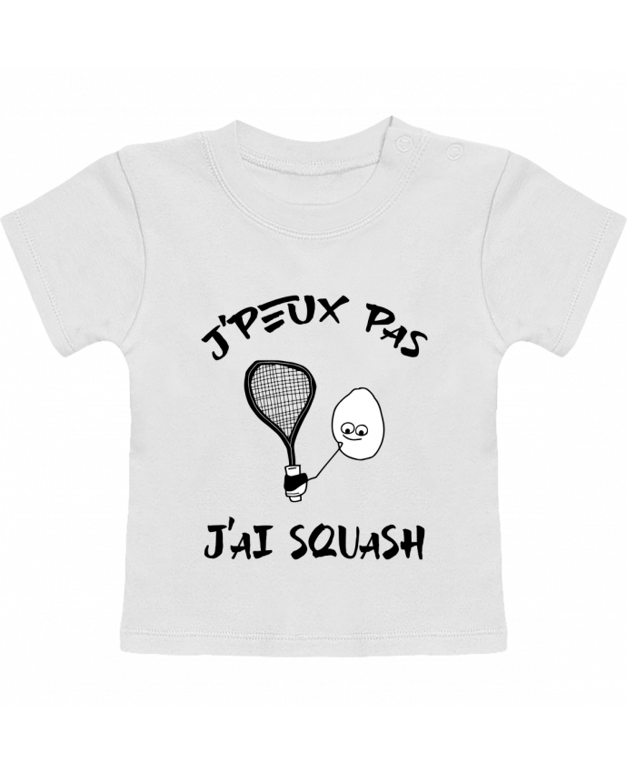 T-shirt bébé J'peux pas j'ai squash manches courtes du designer Cherichouc