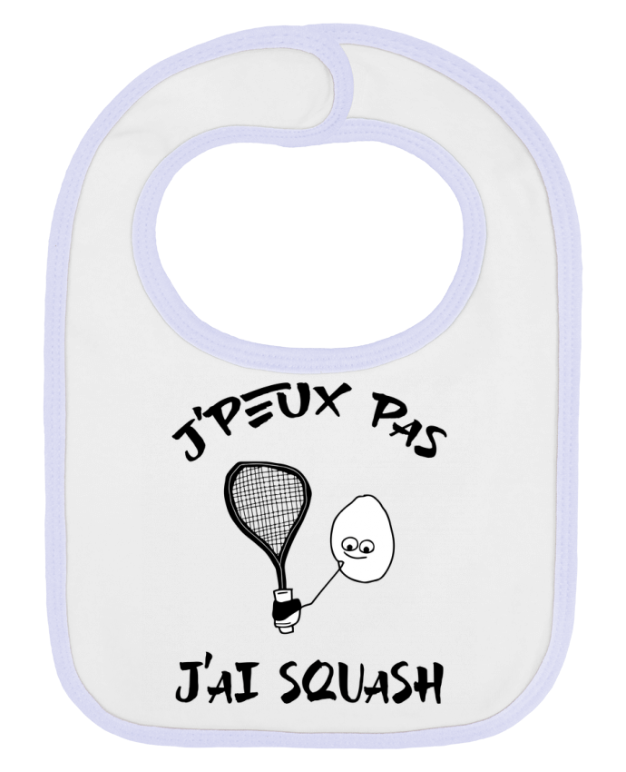 Bavoir bébé uni J'peux pas j'ai squash par Cherichouc