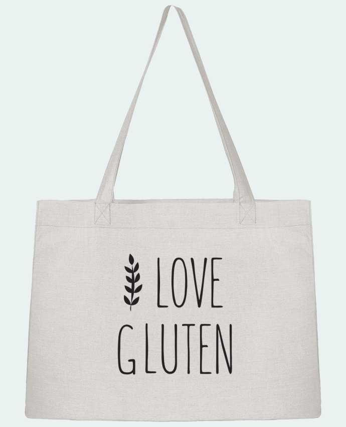 Shopping tote bag Stanley Stella I love gluten by Ruuud by Ruuud