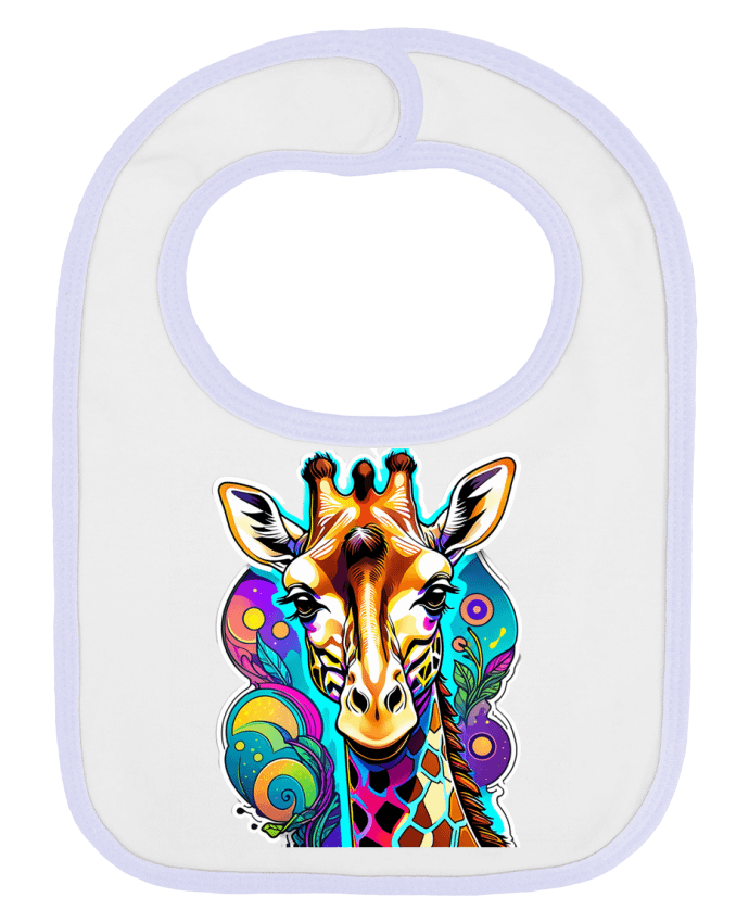 Bavoir bébé uni Visuel Girafe par On My Digital Path