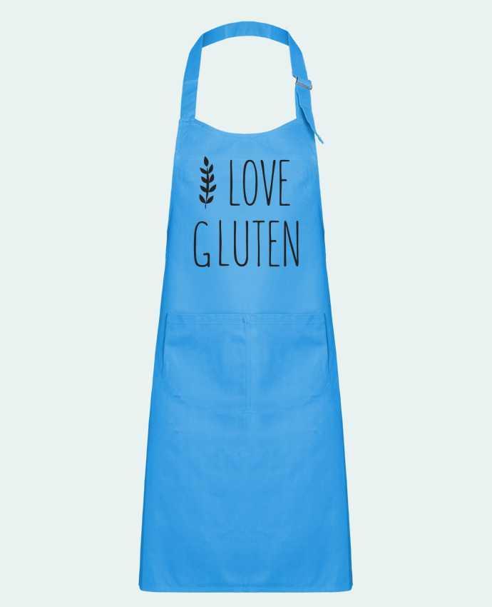 Kids chef pocket apron I love gluten by Ruuud by Ruuud