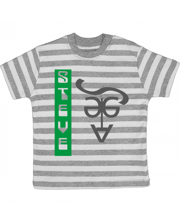 Tee-shirt bébé à rayures DrawMyName par Graphy-Tales