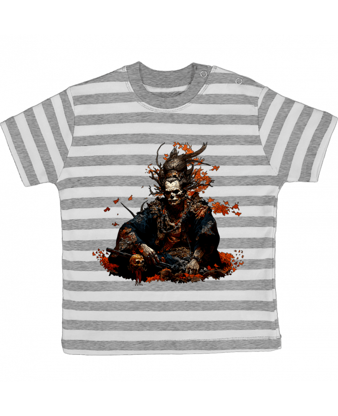 Tee-shirt bébé à rayures Samurai_1 par Moraan