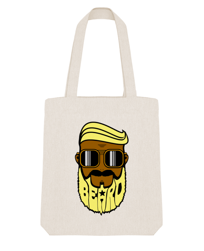 Tote Bag Stanley Stella Beard Barber jaune by BOUTIQUE DU BARBU 