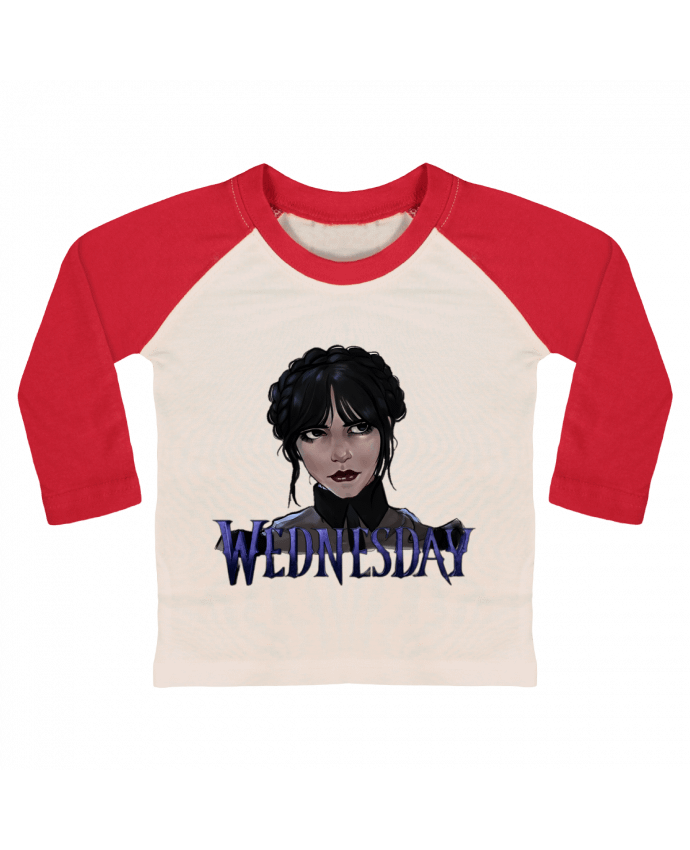 Tee-shirt Bébé Baseball ML wednesday addams style 21 par 21twentyone