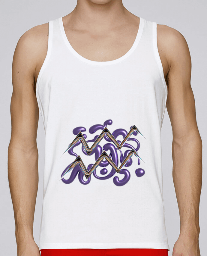 Débardeur homme Aquarius style 21 par 21twentyone 100% coton bio