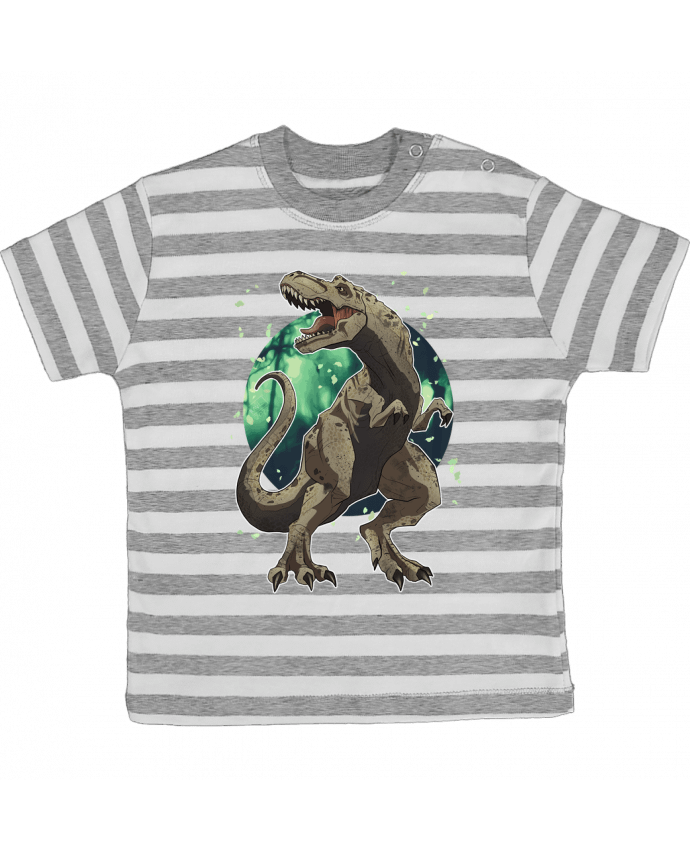 Tee-shirt bébé à rayures T-Rex par RLPICARDO