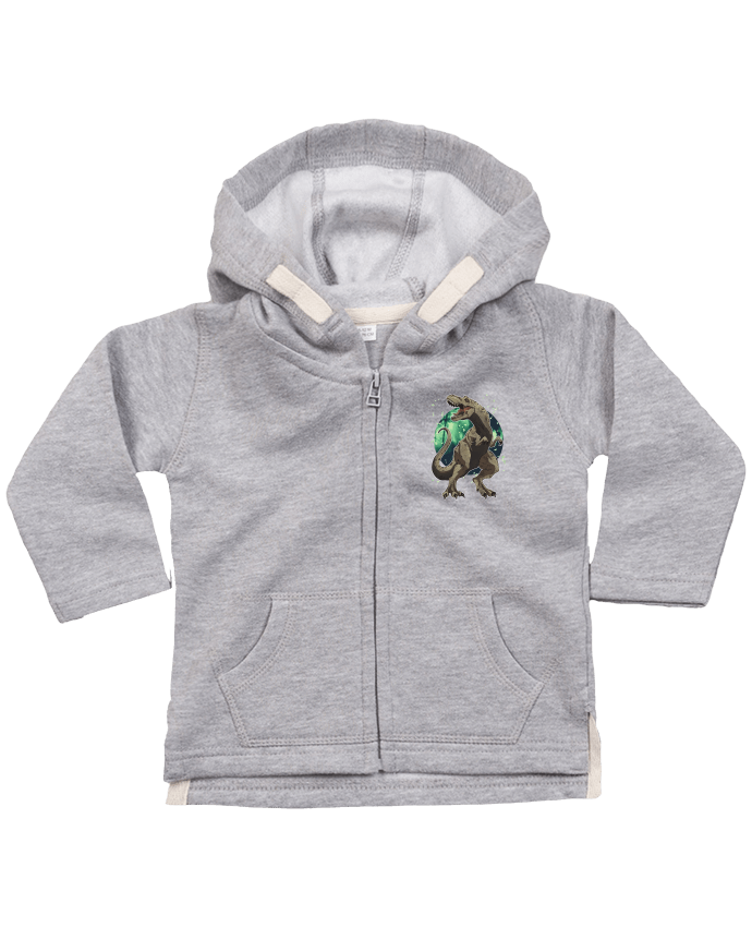 Sweat à capuche bébé zippé T-Rex par RLPICARDO