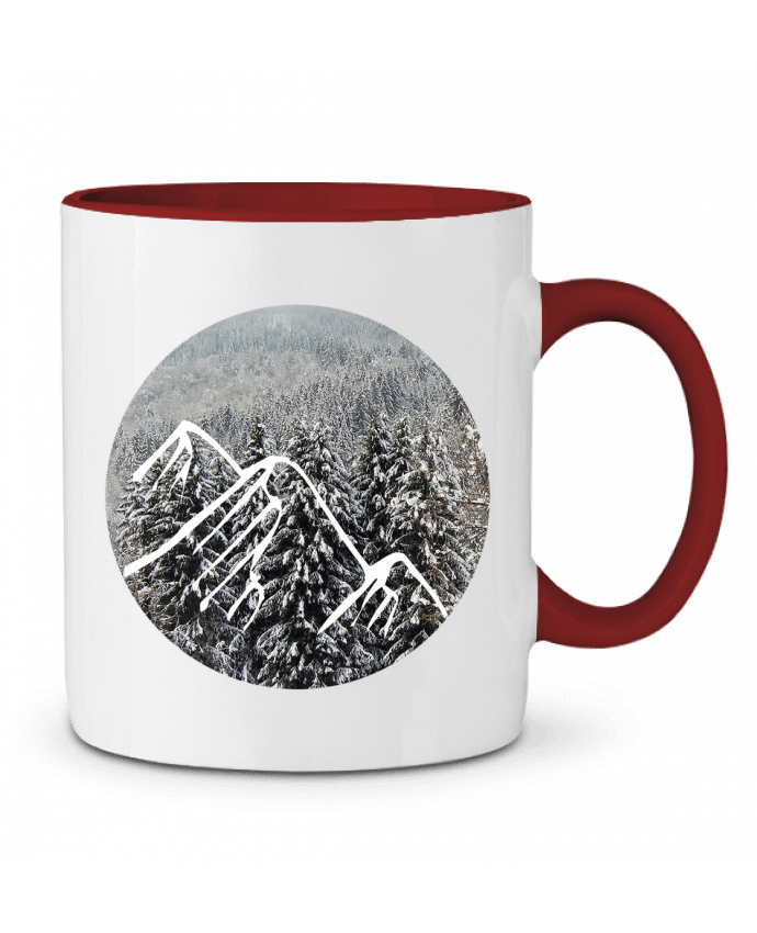 Mug bicolore Sapins Pom