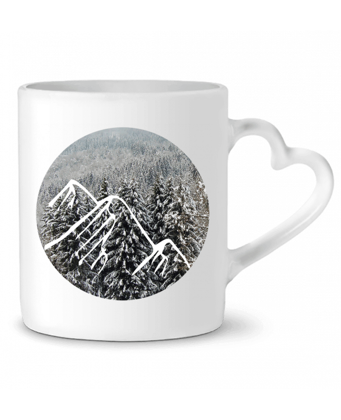 Mug coeur Sapins par Pom