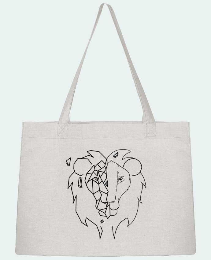 Shopping tote bag Stanley Stella Tete de lion stylisée by Tasca