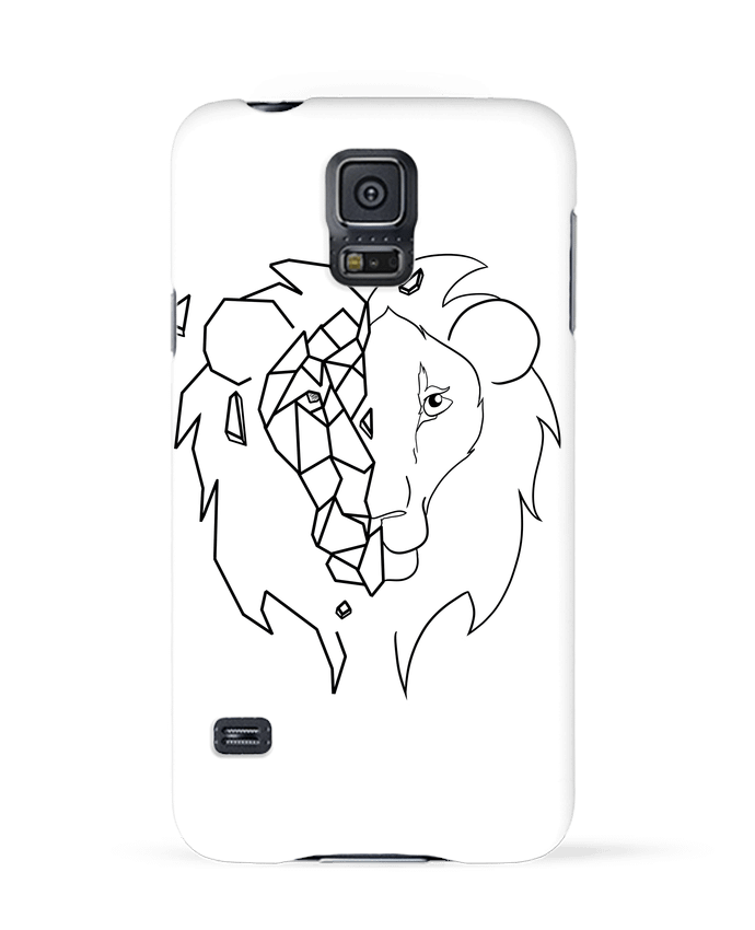 Coque Samsung Galaxy S5 Tete de lion stylisée par Tasca