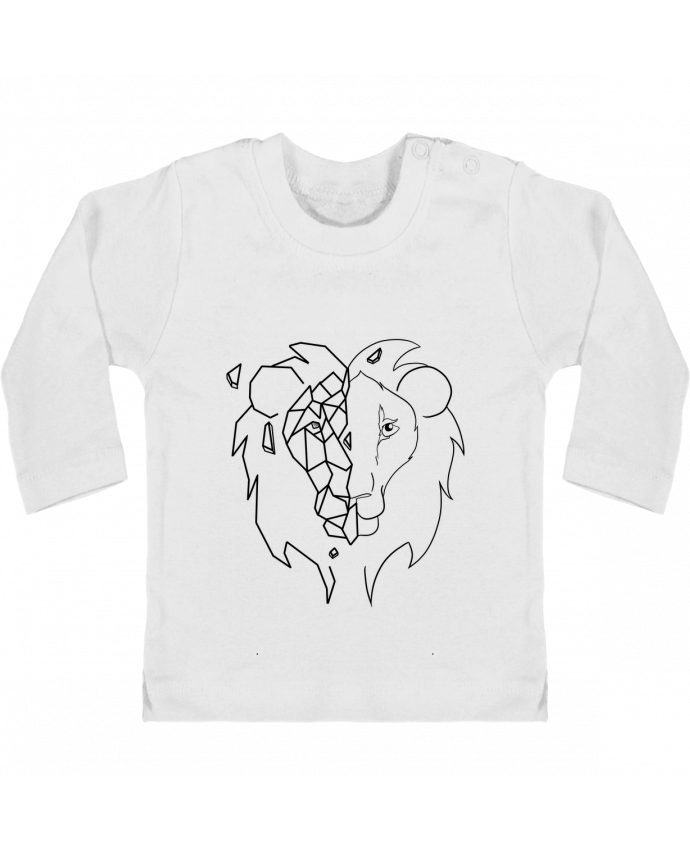 T-shirt bébé Tete de lion stylisée manches longues du designer Tasca