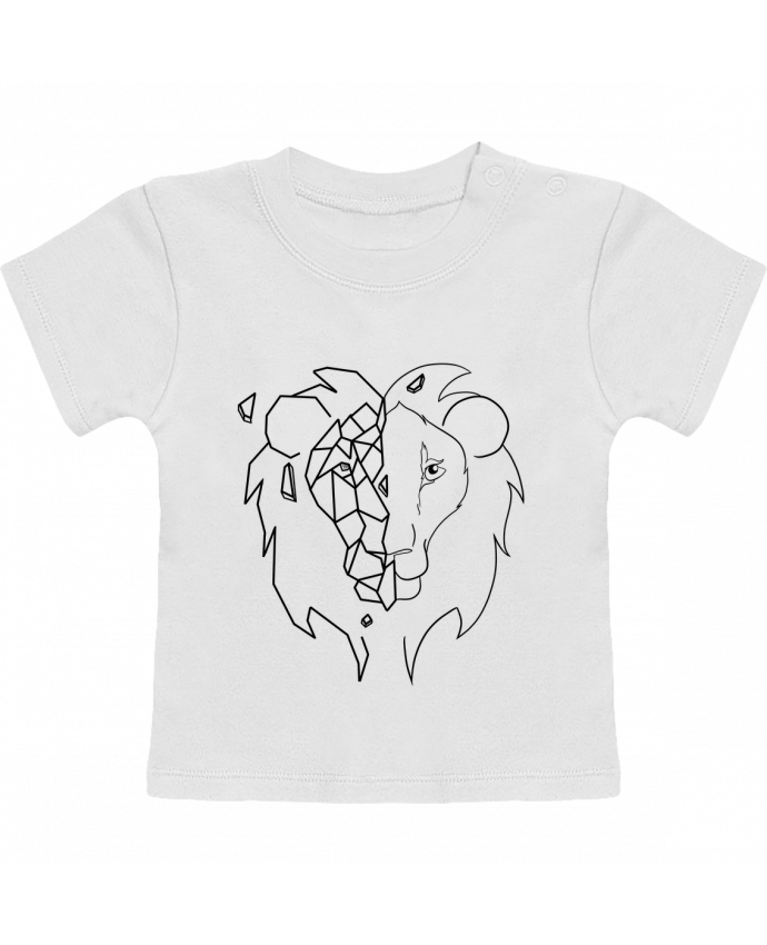 T-Shirt Baby Short Sleeve Tete de lion stylisée manches courtes du designer Tasca