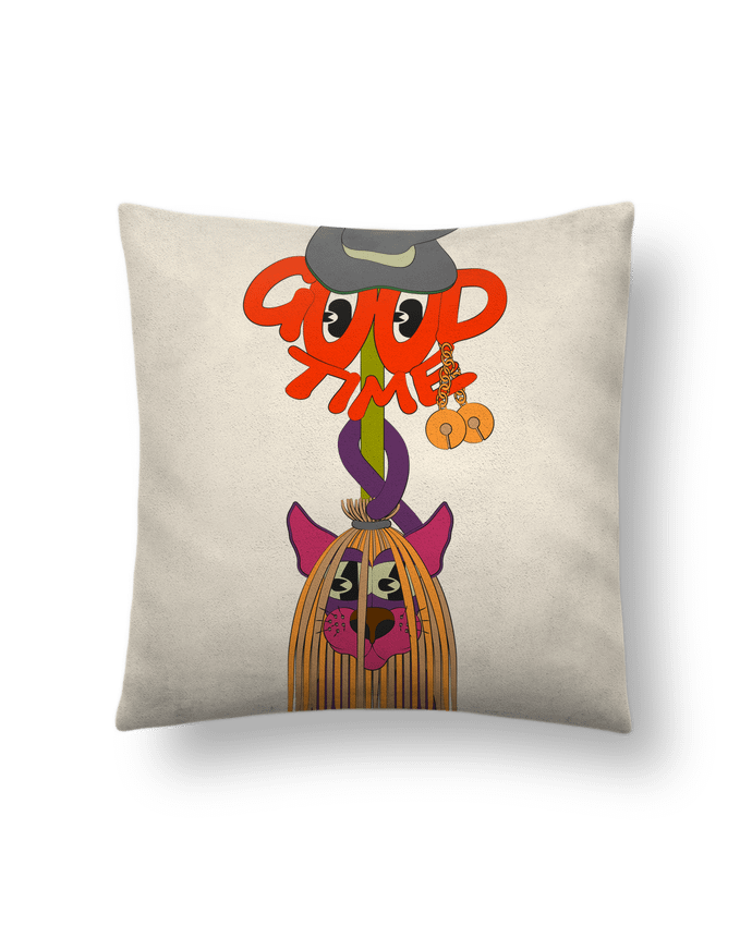 Coussin suédine GOOD TIME par Santiaguen