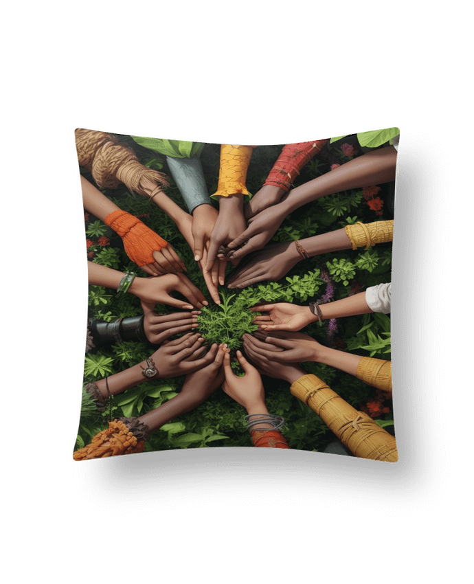 Coussin Main dans la Main : L'Union en Action par Joar