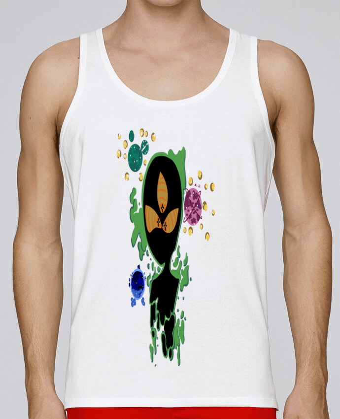 Débardeur homme Alien verde par Modafoquitas 100% coton bio