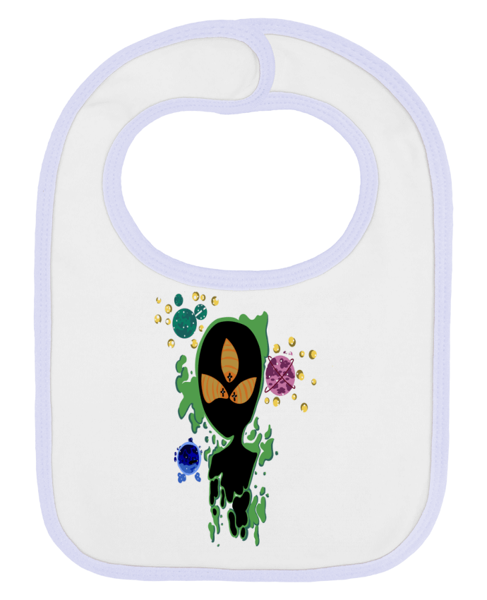Bavoir bébé uni Alien verde par Modafoquitas