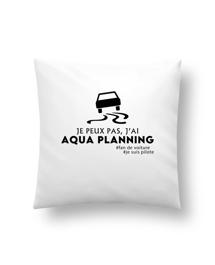 Coussin Je peux pas, j'ai Aqua Planning par QUANTIC EYE