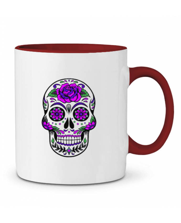 Mug bicolore TETE DE MORT MEXICAINE céleste 92