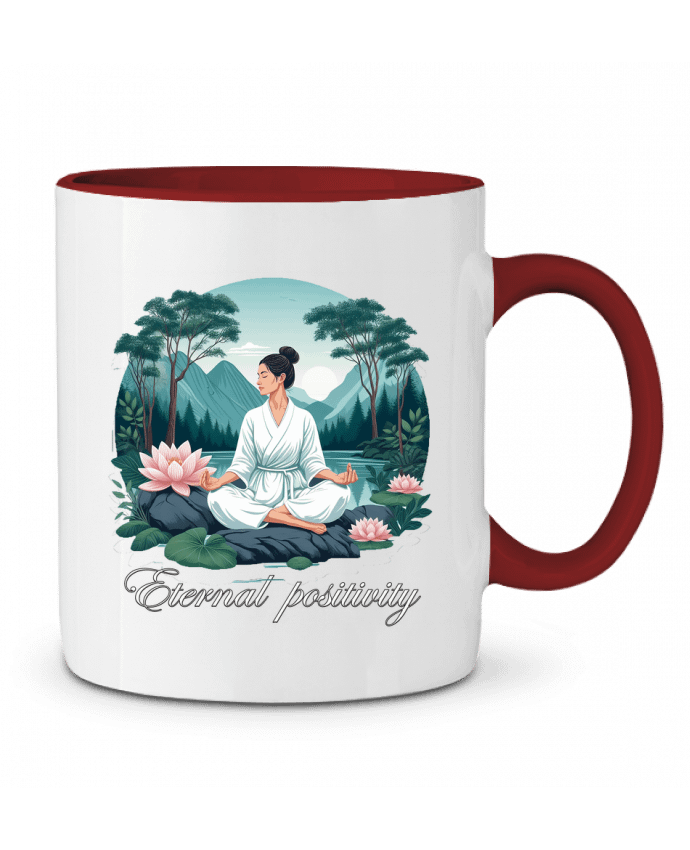 Mug bicolore Yoga Eternal Positivity