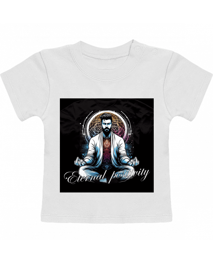 T-shirt bébé meditation 5 manches courtes du designer Eternal Positivity