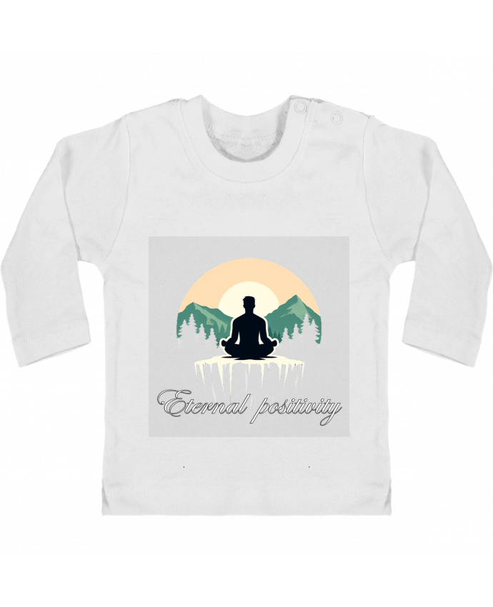 T-shirt bébé meditation 7 manches longues du designer Eternal Positivity